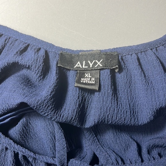 ALYX NWT Women's Blue U-Neck Long Sleeves Top Size XL - Picture 6 of 9